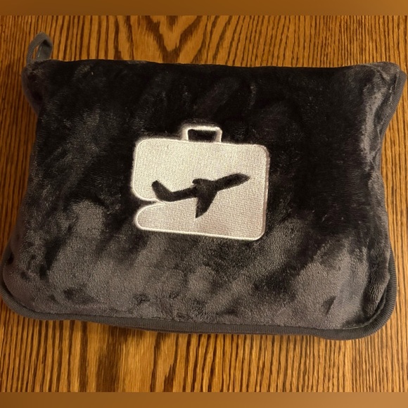 Luxury Travel Blanket and Pillow Set - Dark Gray. There are 2 of the exact item. - Picture 5 of 5